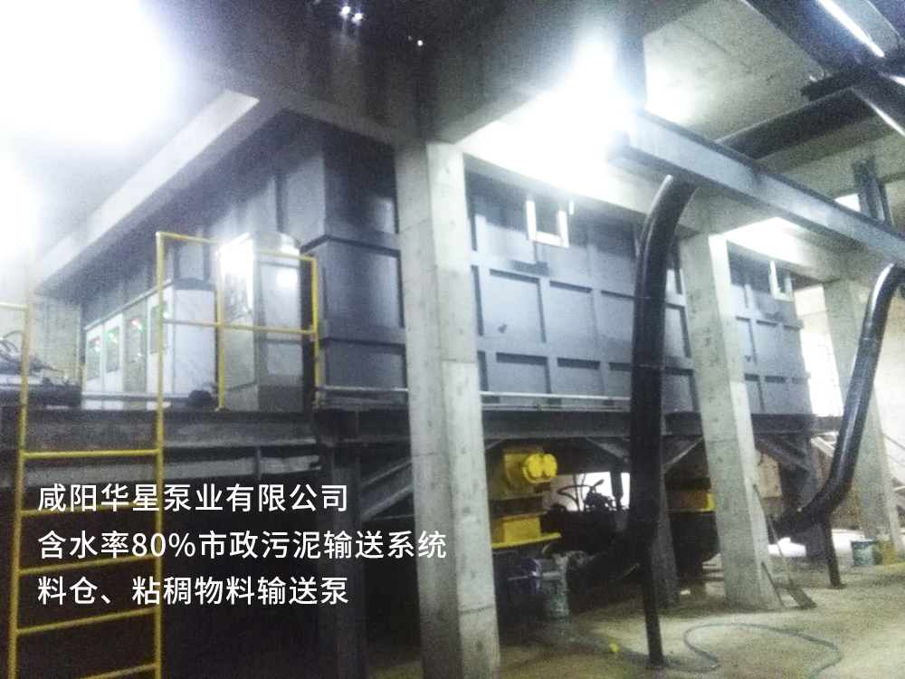 含水率80%市政污泥輸送系統(tǒng)使用現場圖片
